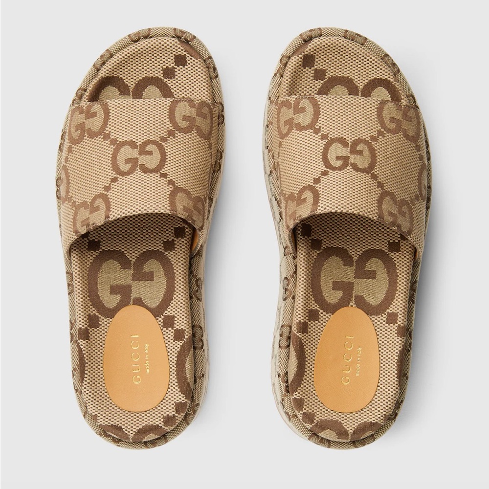 Gucci Logo platform slides
